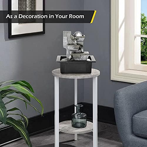 Dyna-Living 2pcs Tabletop Waterfall Fountain with LED Light