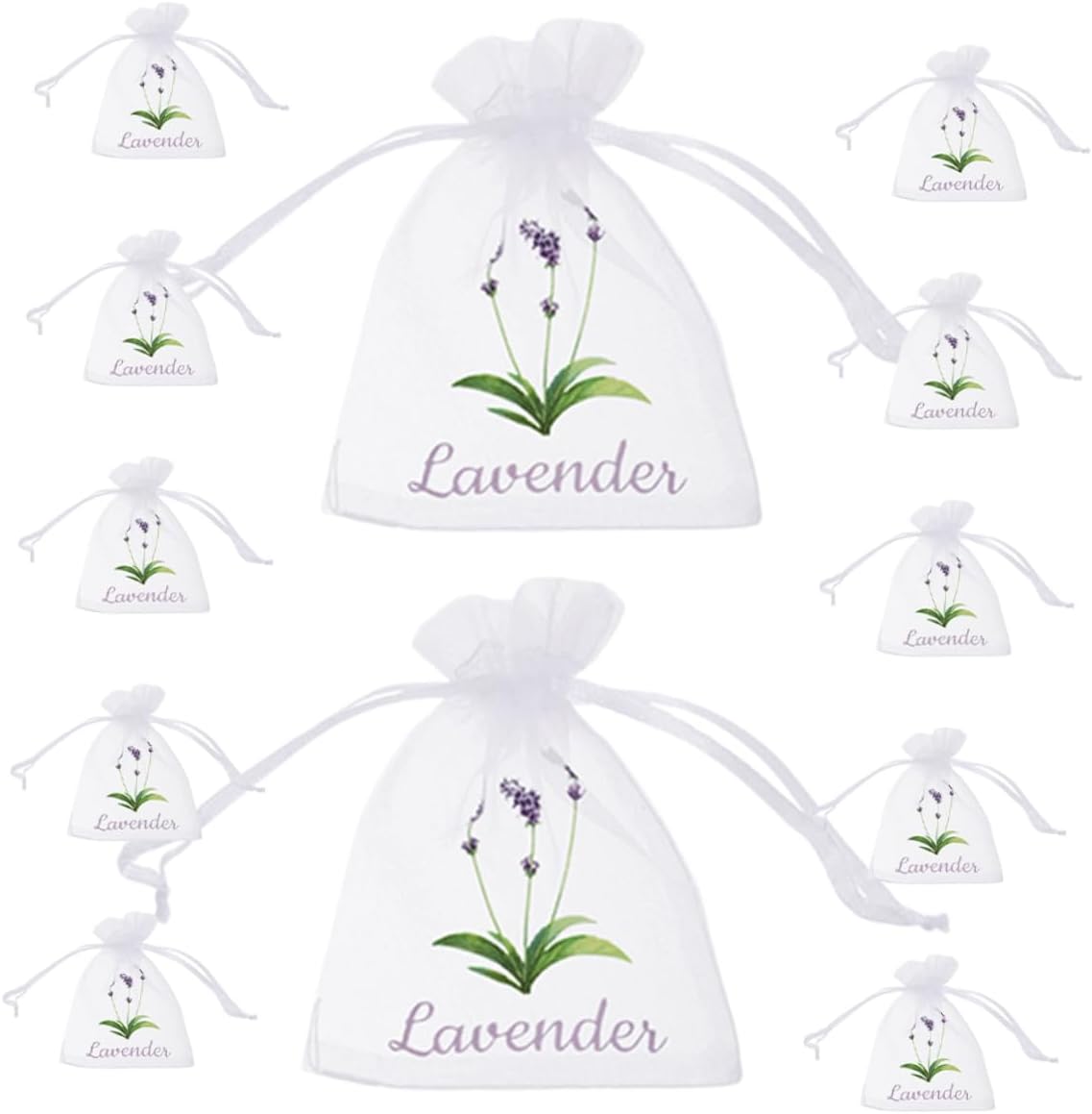MAGICLULU 50pcs Lavender Sachet Bags Breathable Mesh Storage Pouches
