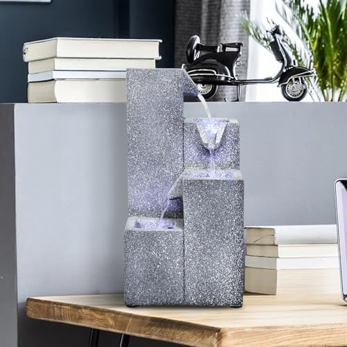 157 inch H Tabletop Fountain with LED Lights