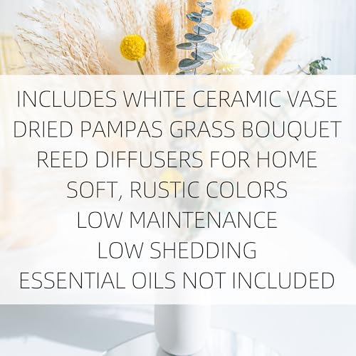 WILD AUTUMN Pampas Grass Decor Set with Vase