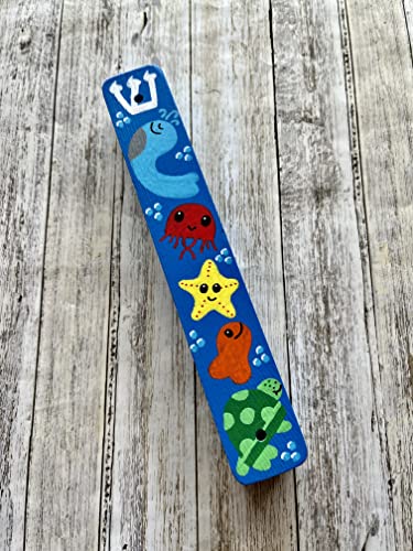 Sea Creatures Mezuzah Scroll Case
