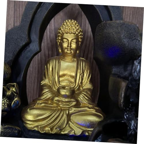 Buddha Statue Resin Tabletop Water Fountain Decor