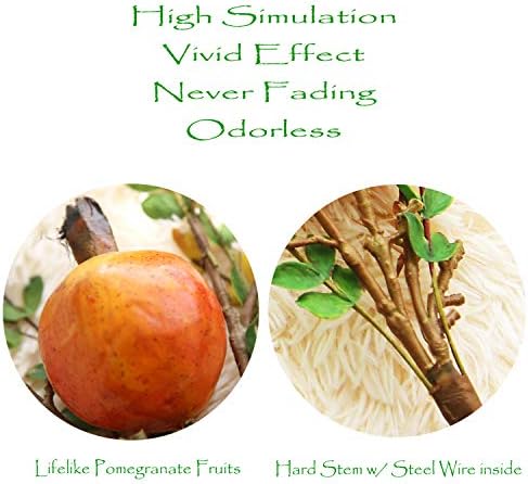 4PCS 26 Inch Artificial Pomegranate Branches for Home Office Wedding Decor