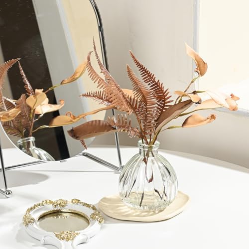 Abzo Artificial Eucalyptus Plants in Glass Vase