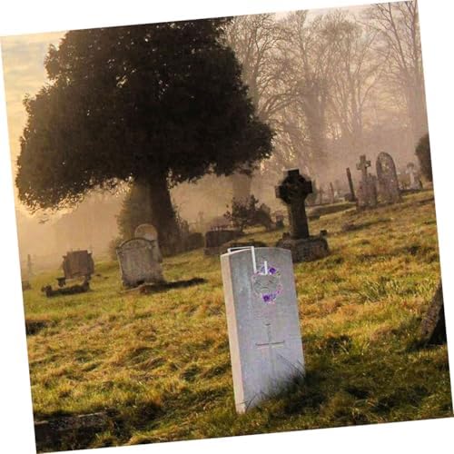 Amosfun 2Pcs Cemetery Wreath Hanger for Headstone Decorations