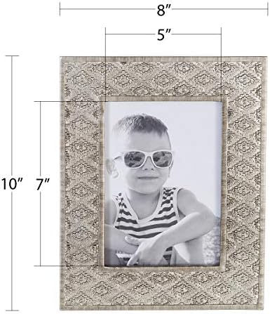 Creative Scents Dublin Silver 5x7 Picture Frame Wall Desk Display