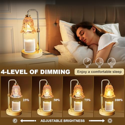 PYZO Flameless Candle Lamp with Timer and Adjustable Height