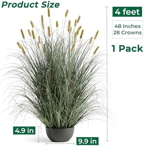 FloraFairy 4ft Onion Grass Artificial Plant
