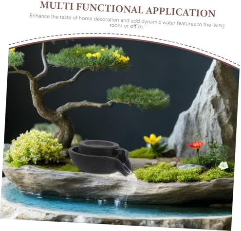 PRETYZOOM Modern Indoor Tabletop Water Fountain Decor