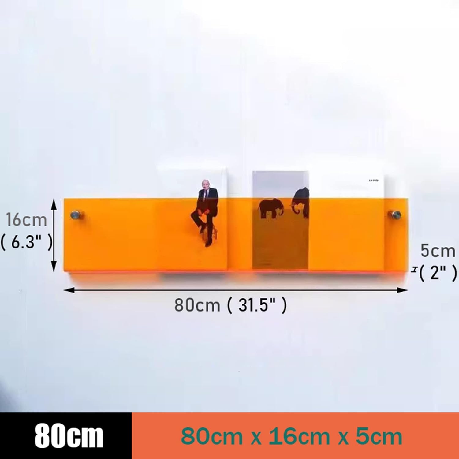 Acrylic Magazine Display Shelf for Office and Home