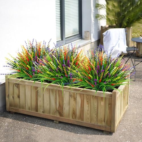 36 Pcs Artificial Plants Outdoor with UV Resistance