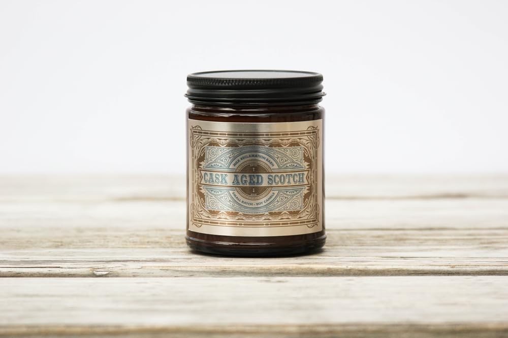 Milk Reclamation Barn Cask Aged Scotch Jar Candle 7 Oz