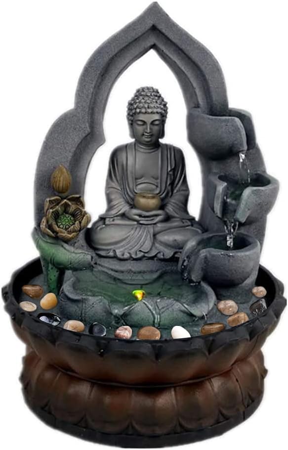 118 Inch Buddha Tabletop Fountain with LED Light