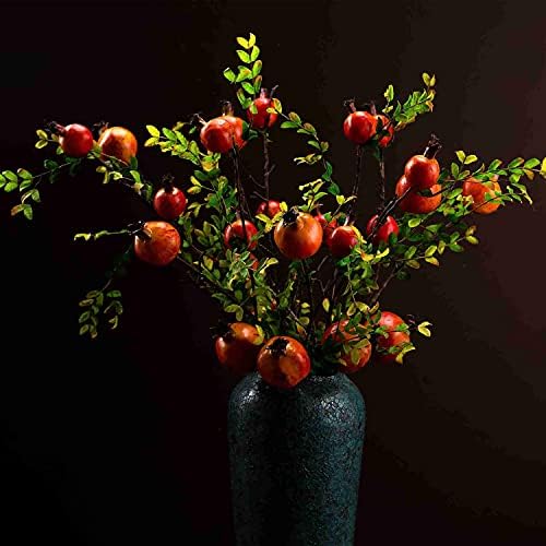 4PCS 26 Inch Artificial Pomegranate Branches for Home Office Wedding Decor