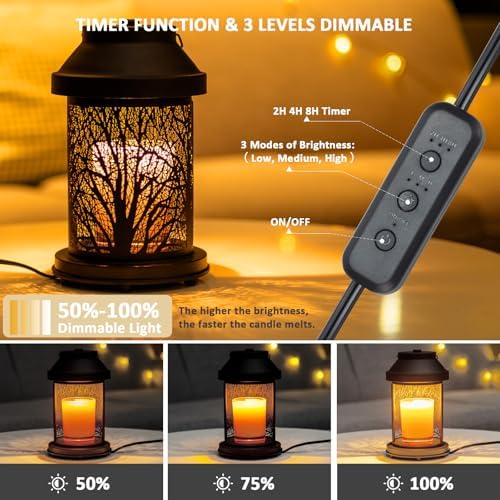 Dialans Candle Warmer Lamp with Timer and Dimming