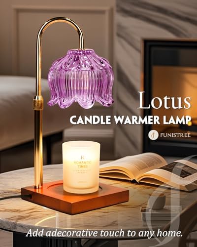 Lotus Flower Candle Lamp with Timer and Dimmer