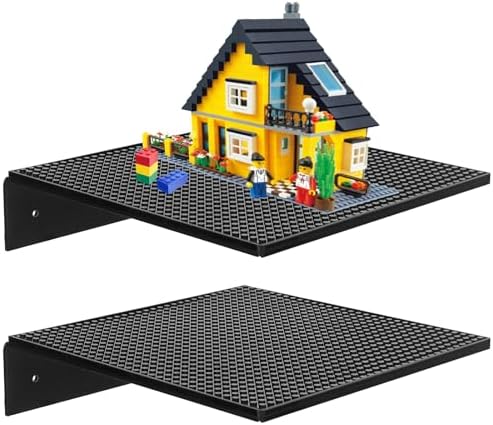 2 Pack Floating Shelves for Lego and Toy Blocks Display