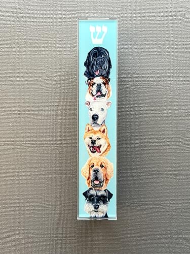 Dog Mezuzah Scroll Case Acrylic Aluminum Waterproof