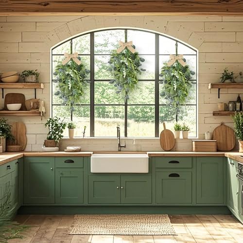 Eucalyptus Wreath Front Door 4 Pack Farmhouse Decor