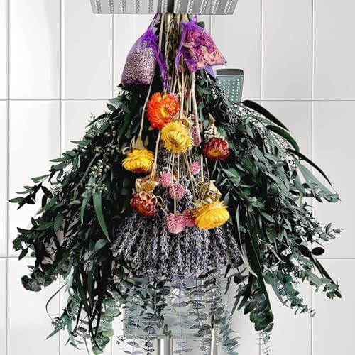 129 Pc Dried Eucalyptus Stems with Lavender Bundle
