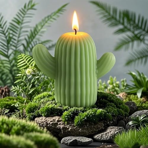 Cactus Shaped Candles with 4 Scents and Colors