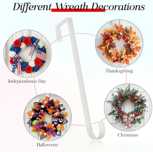 MCFULL 14 Inch Wreath Hangers for Front Door 2 Packs