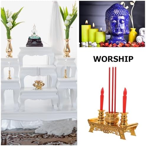 Uonlytech Chinese Style LED Candle Lamp for Meditation and Home Decor