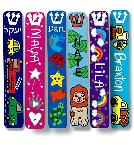 Personalized Mezuzah Case with Kosher Scroll - Handcrafted Jewish Baby Gift