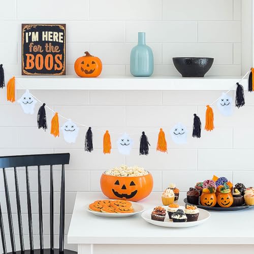 Tokatan Halloween Garland with Tassels and Ghost