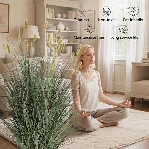 FloraFairy 4ft Onion Grass Artificial Plant