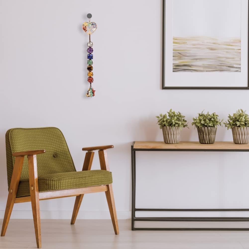 Cute Handmade Crystal Chakra Hanging Ornament for Home and Car Decor