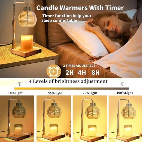 Candle Warmer Lamp with Timer and Dimmer