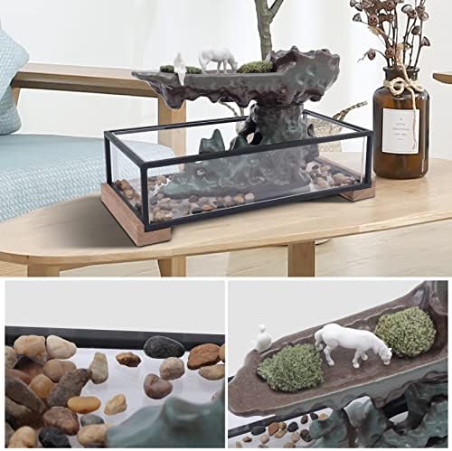 Stress Relief Indoor Tabletop Fountain with Rockery Design