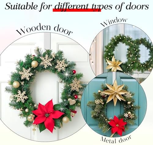 MCFULL 14 Inch Wreath Hangers for Front Door 2 Packs