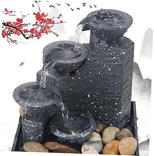 1pc Battery-Powered Waterfall Decor Artificial Fountain for Indoor