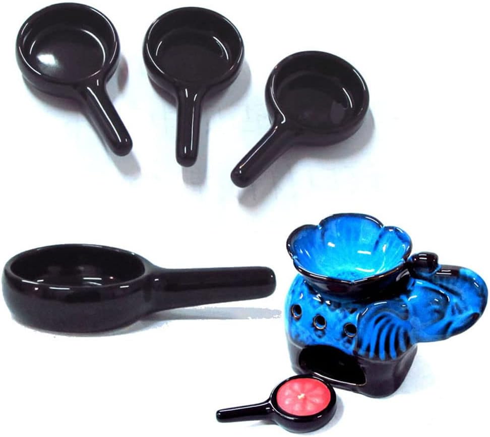 4Pcs Ceramic Candle Spoon Tray Holder Tealight Warmer