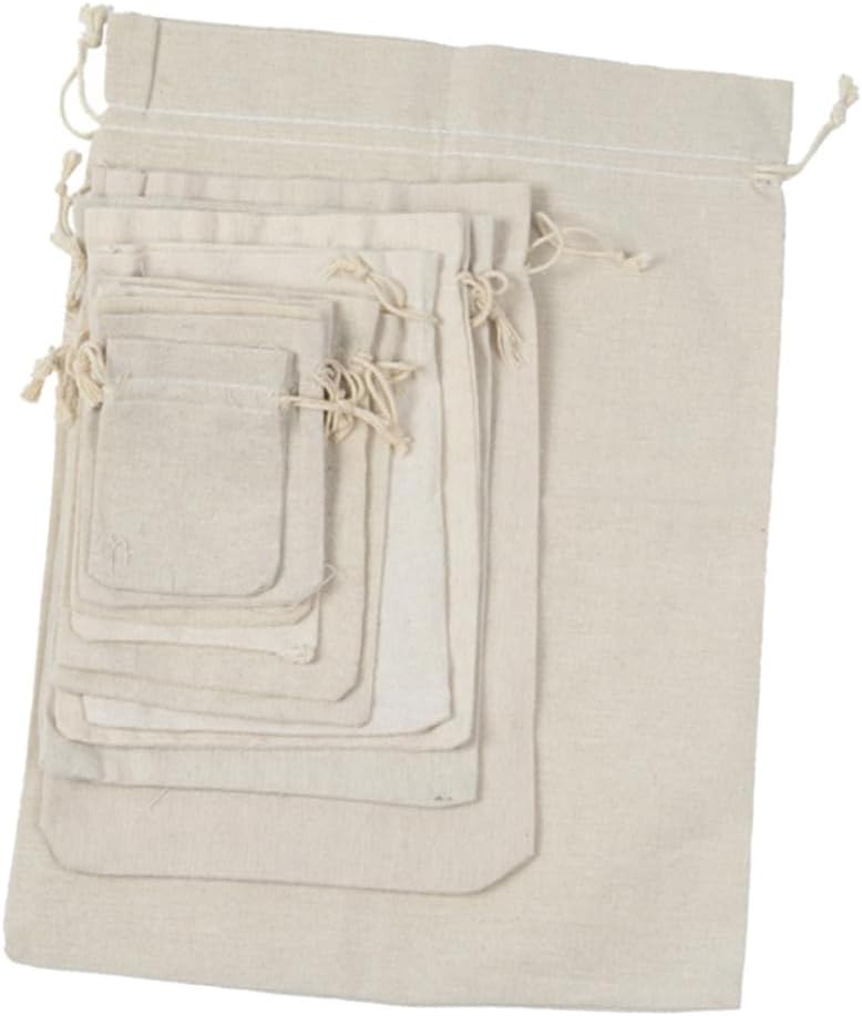 SAFIGLE 4pcs Reusable Travel Toiletry Bag Drawstring Sachets