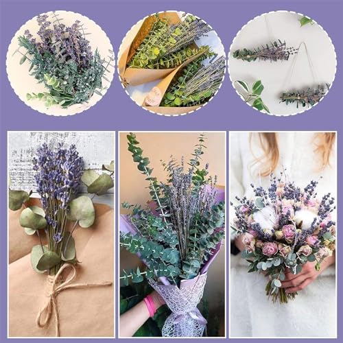 110 PCS Dried Eucalyptus Lavender Bundle for Shower