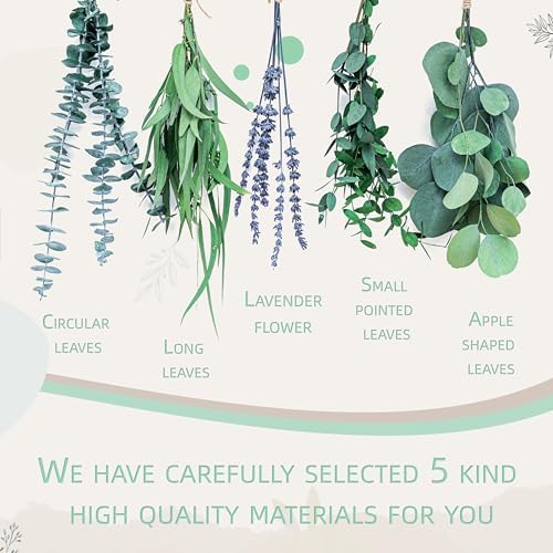 4 Kinds Eucalyptus Lavender Flower Bundle for Shower Decor