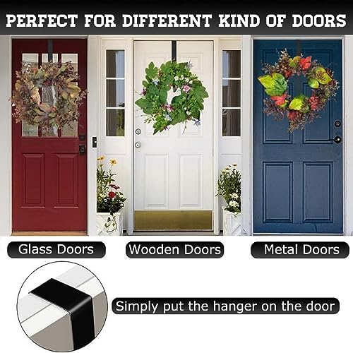 15 Inch Heavy Duty Metal Wreath Hanger 2Pcs White