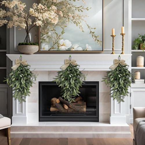 24 Inch Artificial Teardrop Olive Wreath Pendant for Front Door and Wall Decoration