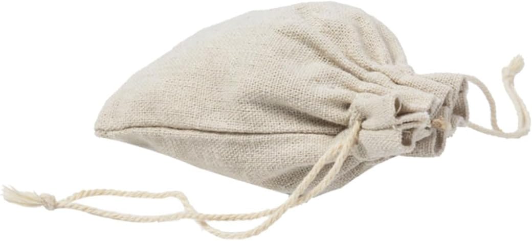 4pcs Cotton Tea Storage Sachets with Drawstring Design
