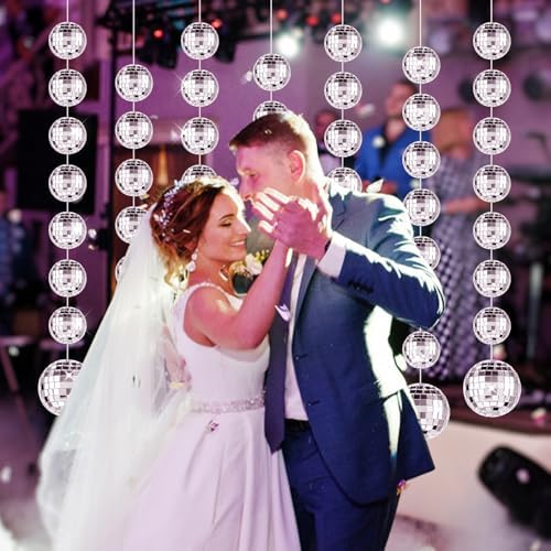 8 Strands Sparkling Mini Disco Ball Decorations