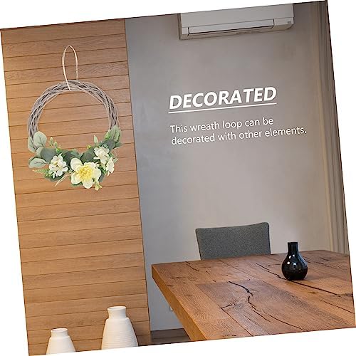 2pcs Rattan Garland DIY Wreath Door Hanger Christmas Decor Prop