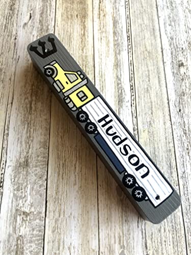 Personalized Truck Mezuzah for Jewish Baby Boy