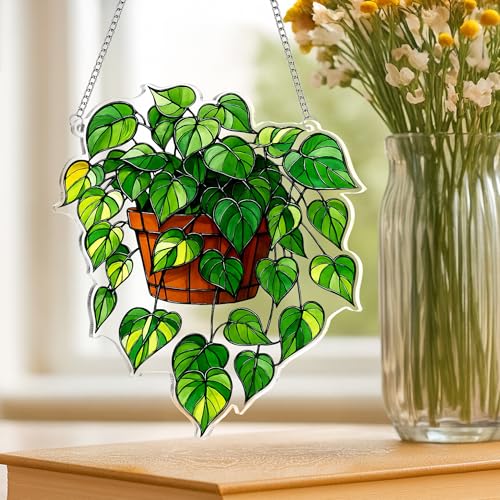 Sensemory Book Stained Glass Window Hanging Acrylic Ornament