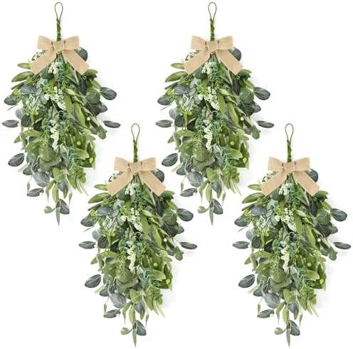 Eucalyptus Wreath Front Door 4 Pack Farmhouse Decor