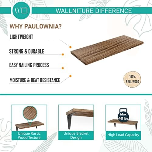 Wallniture Arras Rustic Floating Shelves Set of 3
