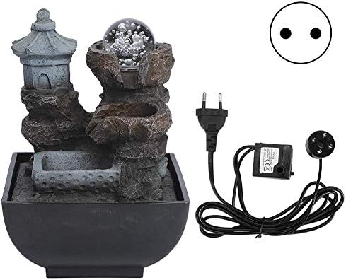 Zerodis Water Fountain Indoor LED Tabletop Fountain Decoration Gift
