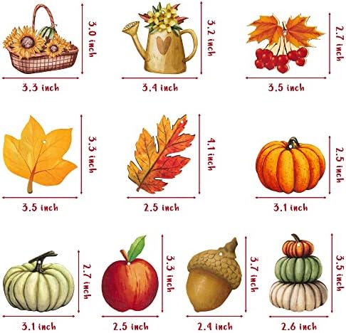 Haooryx 31Pcs Autumn Wooden Hanging Ornaments Set